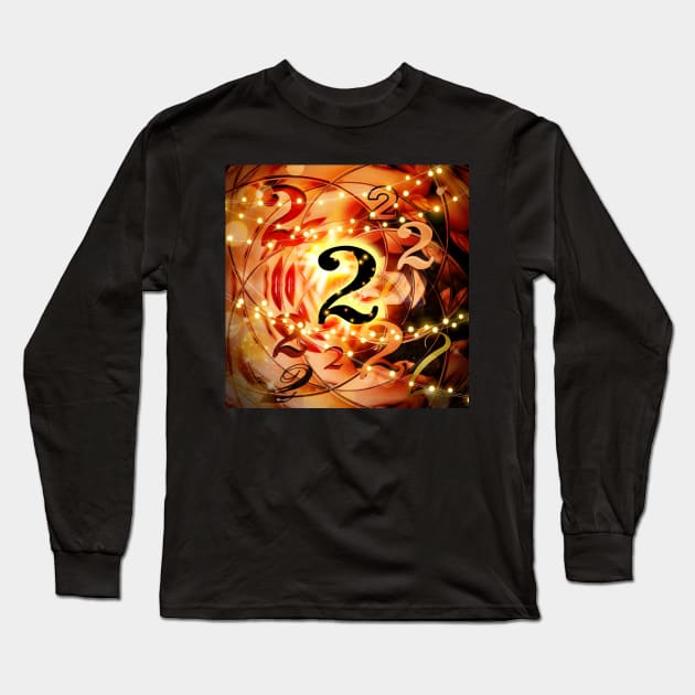 Number 2 Long Sleeve T-Shirt by Begoll Art